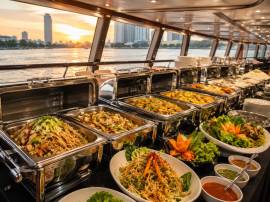 Thai-Buffet für eine Veranstaltung auf Bangkok Isl